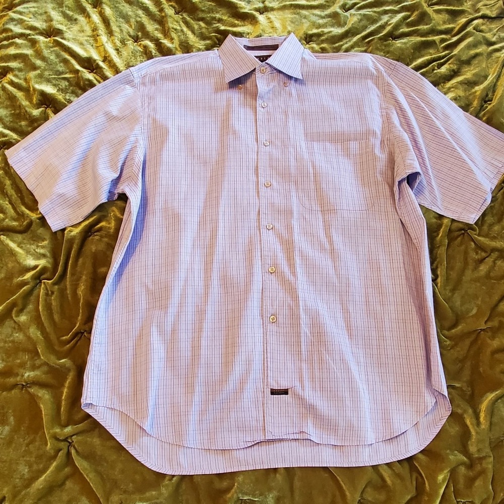 Robert Talbott Short Sleeve Button Down Shirt Xl - image 3